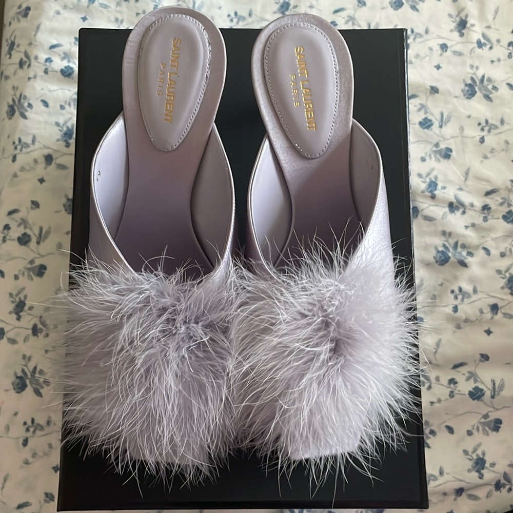 Saint Laurent Mae Slip On Mules